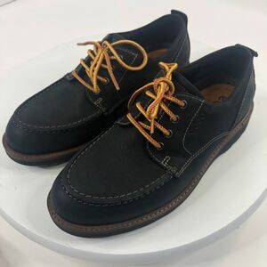Ecco Hydromax Moc Toe Lace Up Mens Size 7/7.5 US Navy Blue EU 41 EUC